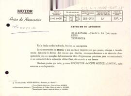 Avís de renovació de la revista Club Motor Mundial