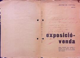 Fitxa de lloguer de la Sala d'Exposicions per l'exposició a benefici de les Germanetes dels Pobres