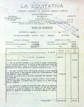 Suplement a la Pòlissa d'assegurança amb La Equitativa, Compañía Anónima de Seguros