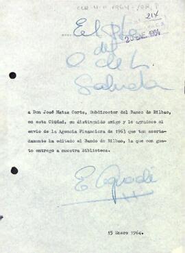 Agraïment a José Matas