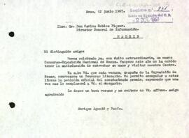 Carta del president a Carlos Robles Piquer