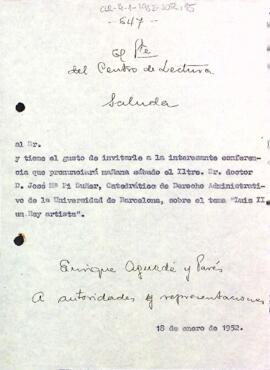 Invitació a la conferència de Josep M. Pi Sunyer