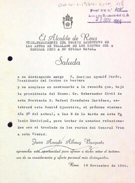 Convocatòria d'una reunió a l'Ajuntament