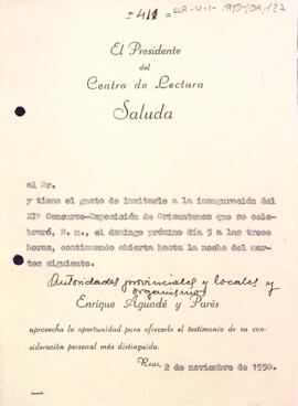 Invitació al XI Concurs-Exposició de Crisantems