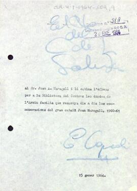 Agraïment a Joan A. Margall