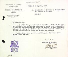 Carta de l'Associació d'Alumnes i Ex-alumnes de l'Escola de Treball de Valls