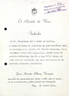 Invitació de l'alcalde