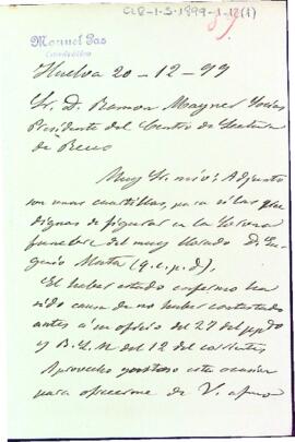 Carta i text d'homenatge a Eugeni Mata de Manuel Paz