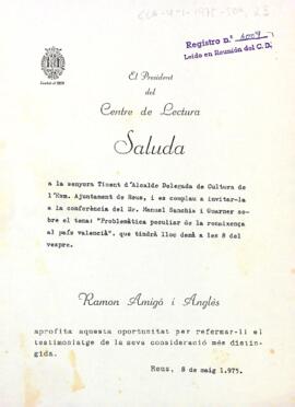 Invitació a l'alcalde de Reus