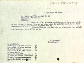 Carta del president al cap de publicitat de l'ambaixada britànica