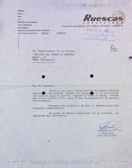 Carta de Ruescas Publicidad