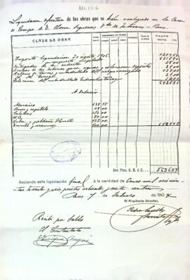 Factura de les obres al Mas Totosaus