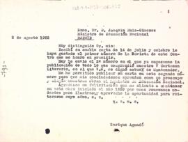 Carta d'Enric Aguadé Parés a Joaquín Ruiz-Giménez