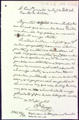 Carta i text d'homenatge a Eugeni Mata de Bernardo Torroja