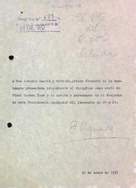 Carta a Antoni Escolà i Salvadó
