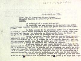 Carta del president a Francisco Sintes