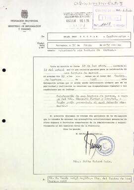 Autorització per a la celebració d'una lectura de versos
