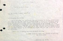 Carta de la Secció Excursionista a Andfés Bonilla González