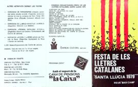 Festa de les Lletres Catalanes Santa Llúcia 1979