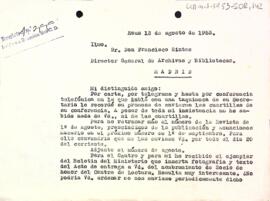 Carta del president a Francisco Sintes