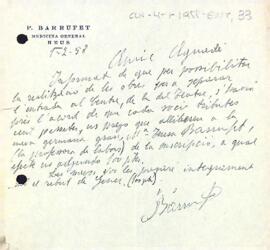 P. Barrufet paga la subscripció de la se va germana