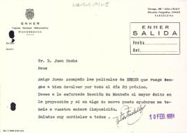 Carta d'ENHER a la Secció Excursionista