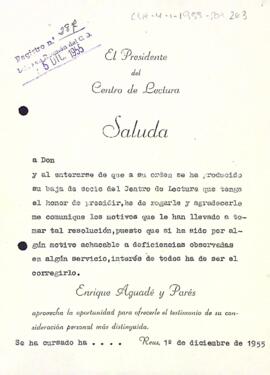 Carta als socis donats de baixa