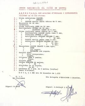 Inventari de material