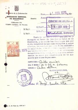 Aprovació de la celebració d'actes culturals