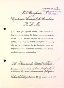 Carta del Marquès de Castell-Florite