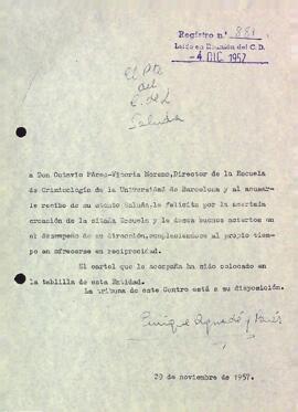 Carta a Octavio Pérez-Vitoria Moreno