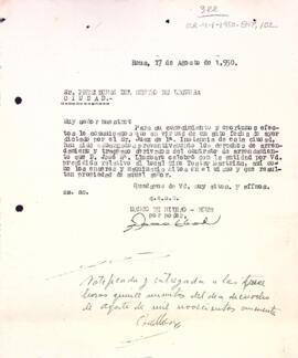 Carta del Banco de Bilbao sobre els drets d'arrendament i traspàs del Teatre Bartrina