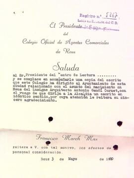 Carta de Francesc March Mas