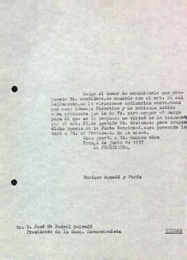 Carta a Josep M. Padrol Salvadó