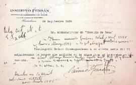 Carta de Jaume Ferran Clua a l'Heraldo de Reus