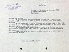 Felicitació a Esteve Meseguer