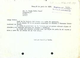 Carta del president a Ramon Ortiz Ferré
