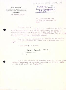 Petició d'un número de la Revista del Centre de Lectura