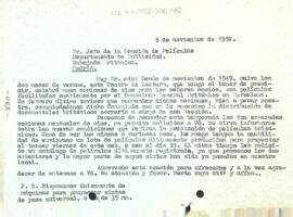 Carta del Centre de Lectura a l'Embaixada Britànica a Madrid