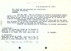 Carta d'Enric Aguadé Parés a l'Embaixada Britànica