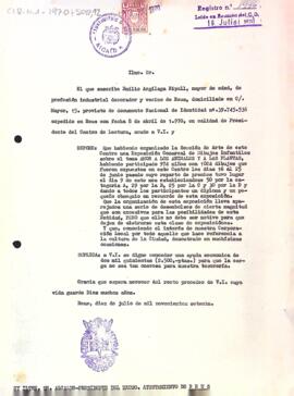 Carta del president a l'alcalde de Reus sol·licitant una ajuda económica