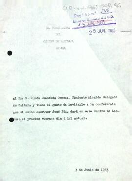 Invitació del president al tinent alcalde delegat de cultura
