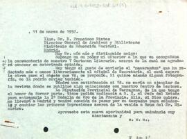 Carta d'Enric Aguadé a Francisco Sintes