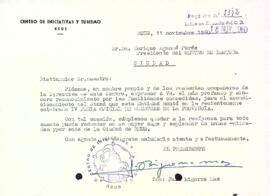 Carta del Centro de Iniciativas y Turismo de Reus