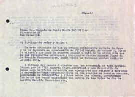 Carta de la Secció Excursionista al Marquès de Santa María del Villar