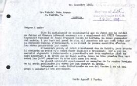 Carta del president a Gabriel Mora i Arana