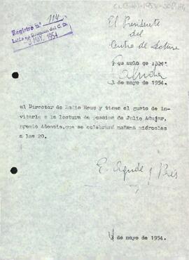 Carta del president al director de Ràdio Reus