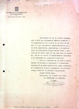 Documents relatius a la propietat de les terres de la Vall de Núria