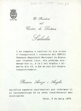 Invitació a l'alcalde de Reus