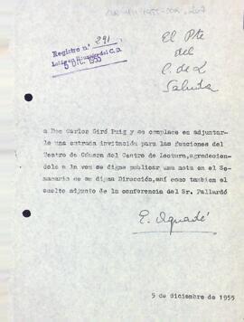 Invitació a Carlos Giró
